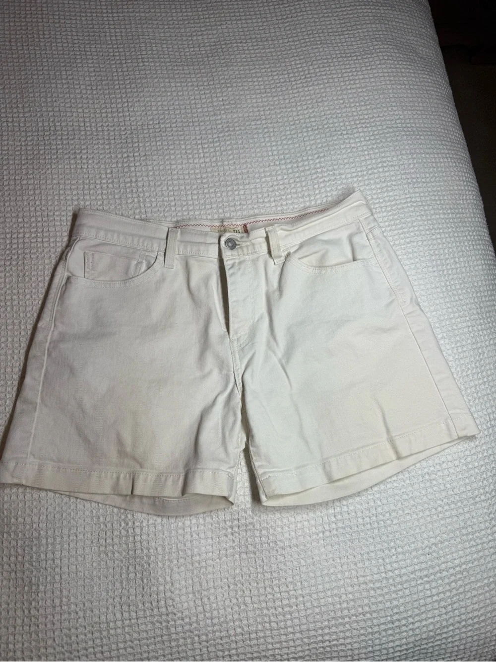 Levi's Cream Denim Jean Shorts